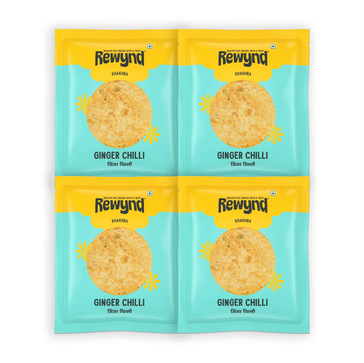 Ginger Chilli Khakhra Pack of 4 (800gm)