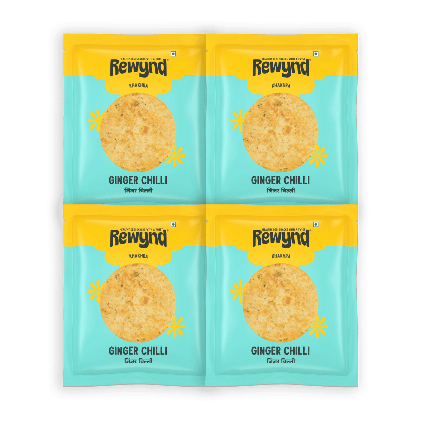 Ginger Chilli Khakhra Pack of 4 (800gm)